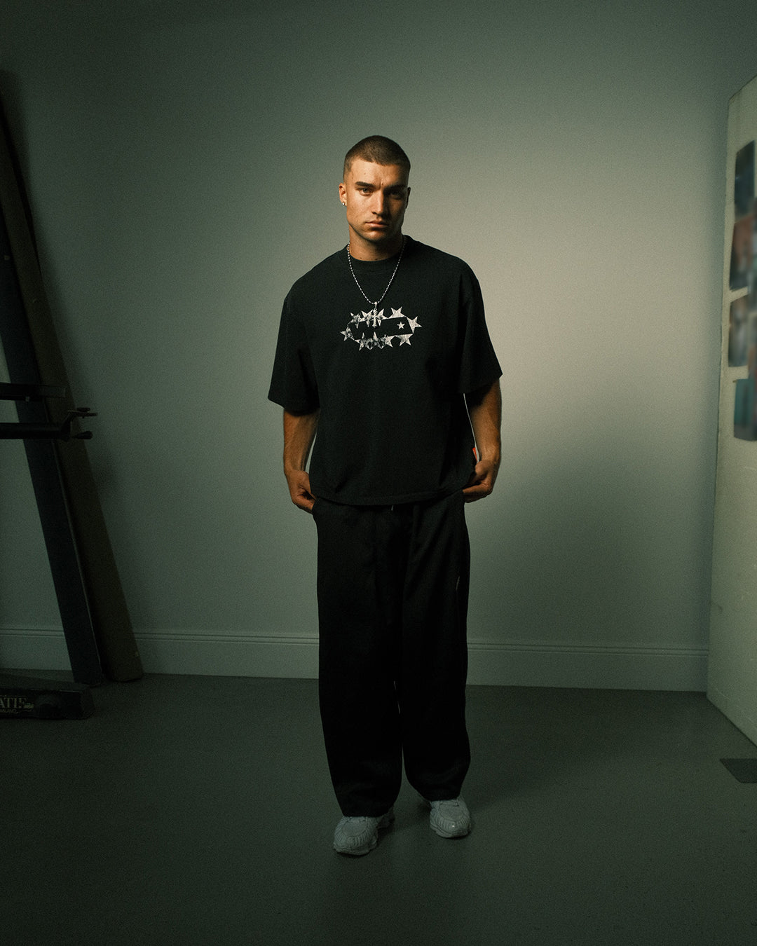 Star Logo Tee - Washed Black