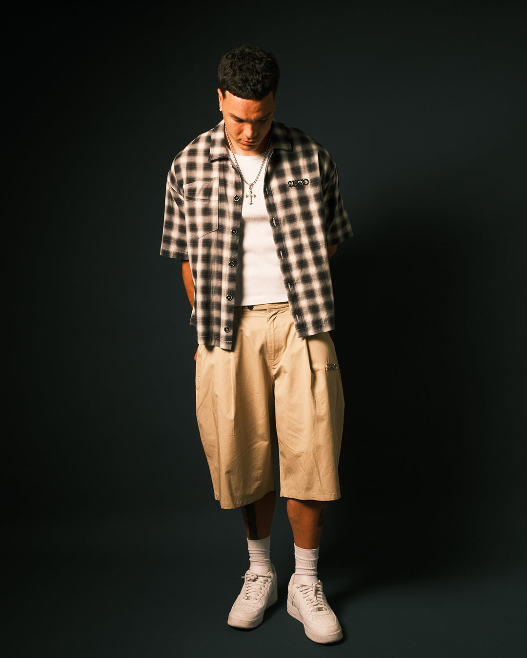 Forged Plaid Shirt - Black