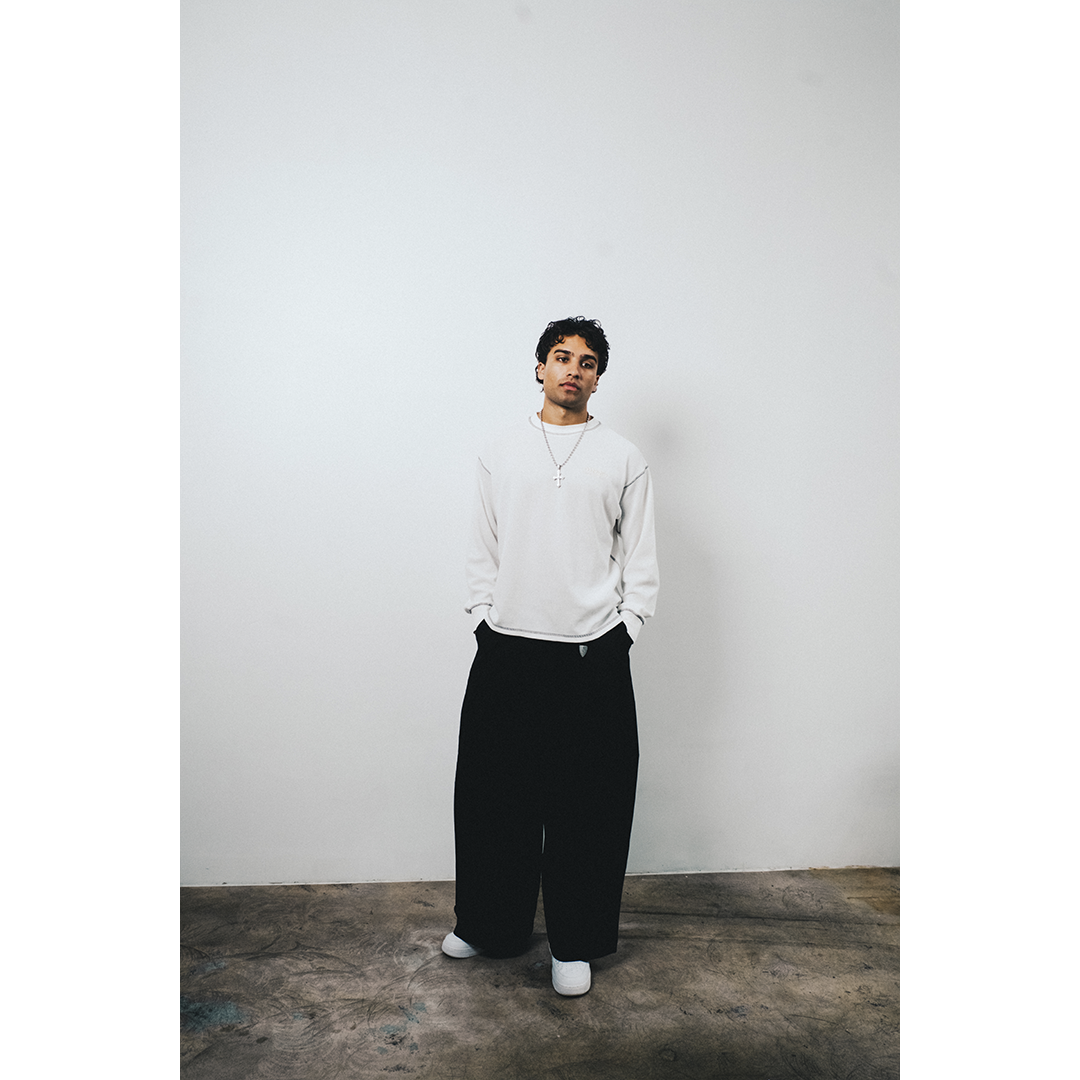 L/S Waffle Tee - Pearl