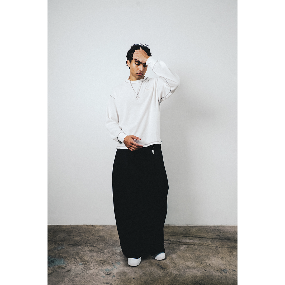 L/S Waffle Tee - Pearl