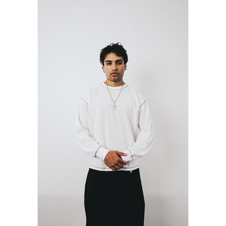 L/S Waffle Tee - Pearl