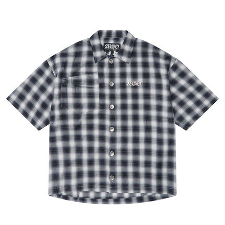 Forged Plaid Shirt - Black
