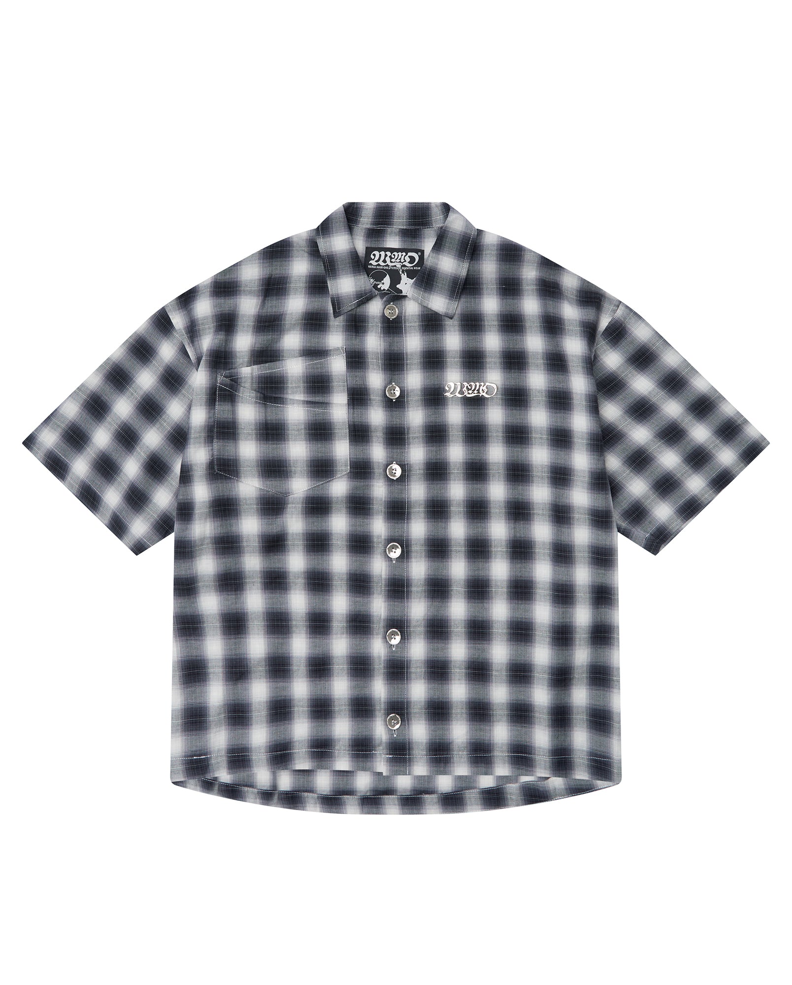 Forged Plaid Shirt - Black