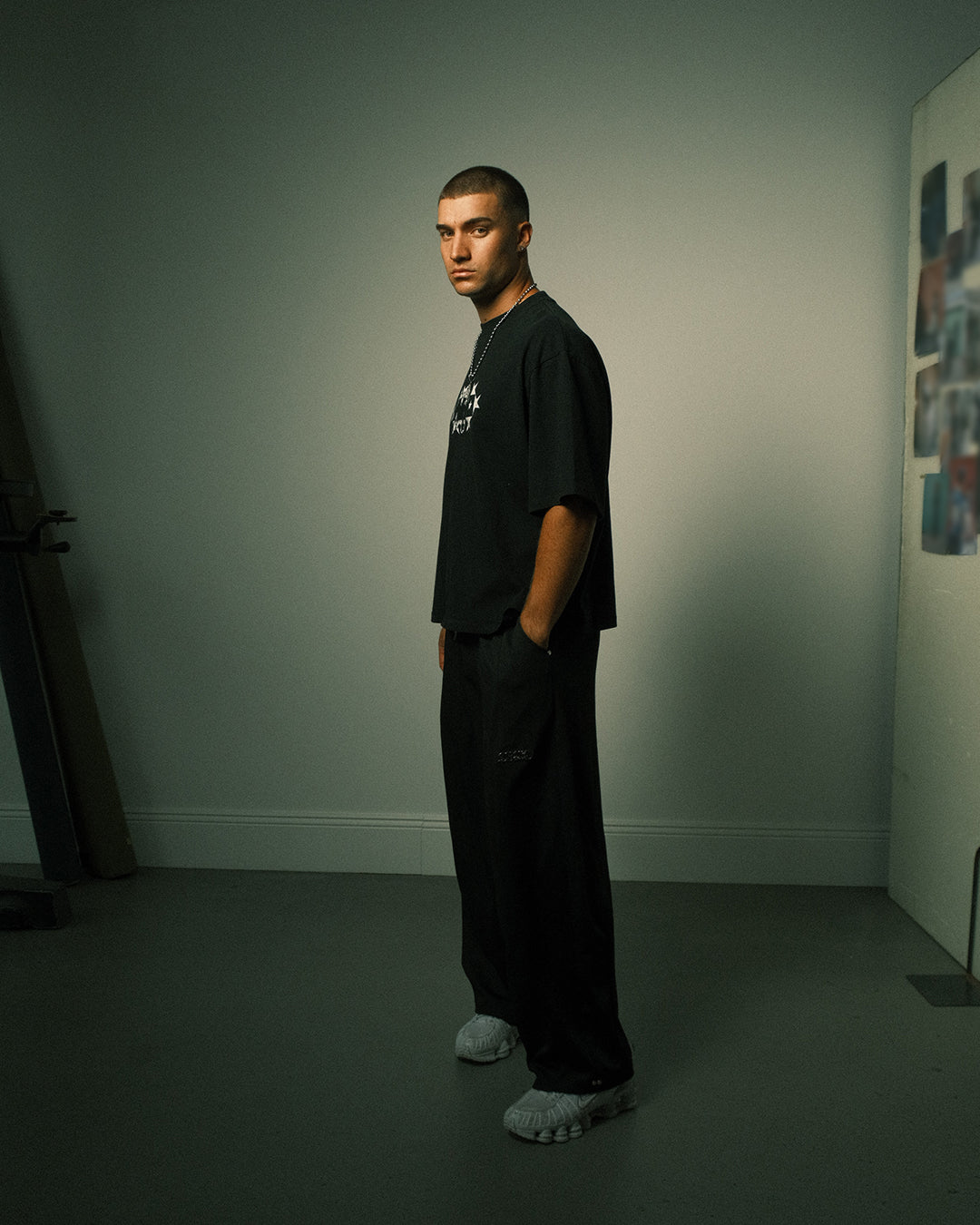 Star Logo Tee - Washed Black