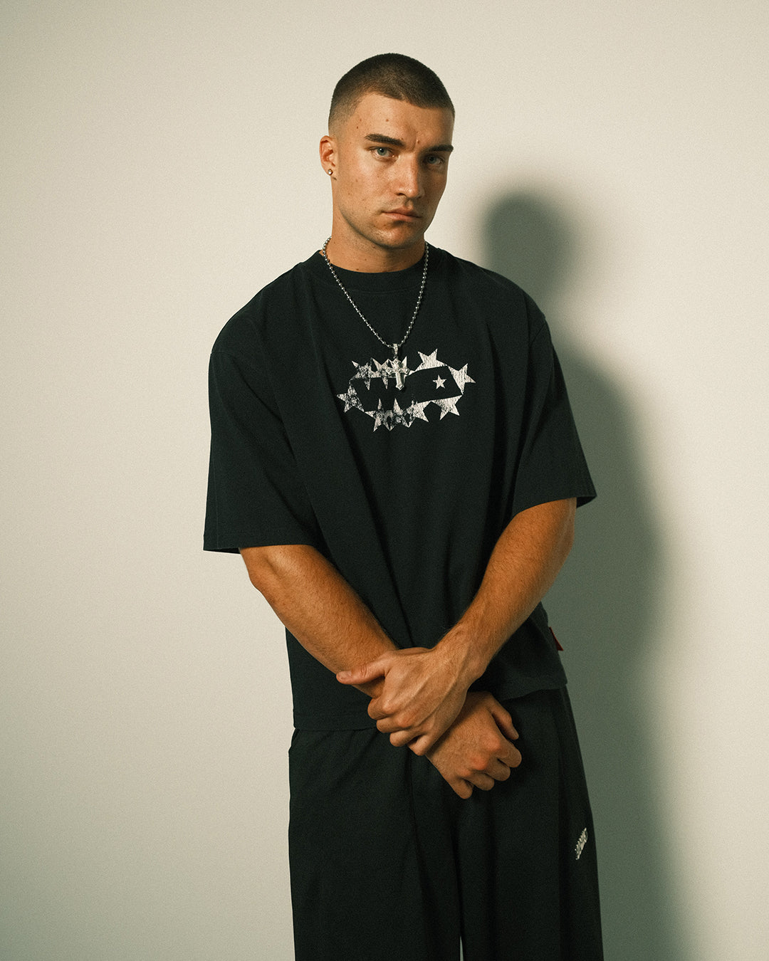 Star Logo Tee - Washed Black