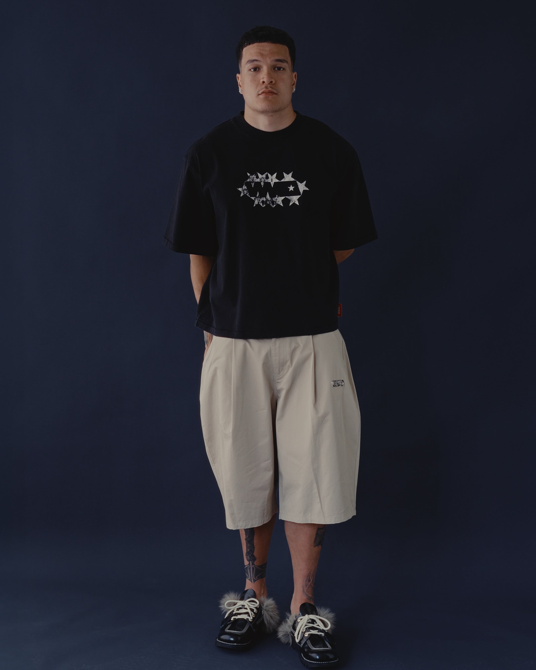 Star Logo Tee - Washed Black