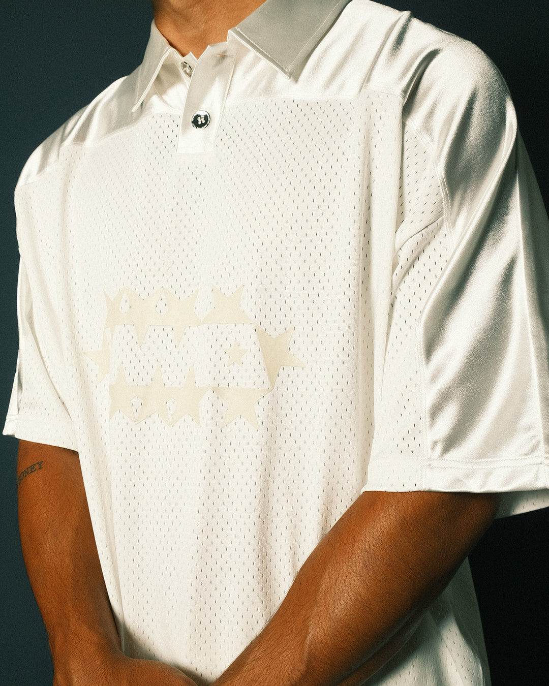 WMO Mesh Polo - Cream